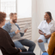 A group of lgbtq individuals in a group therapy.