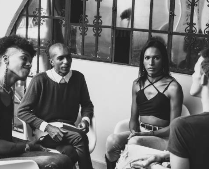 A group of transgender people in a therapy.